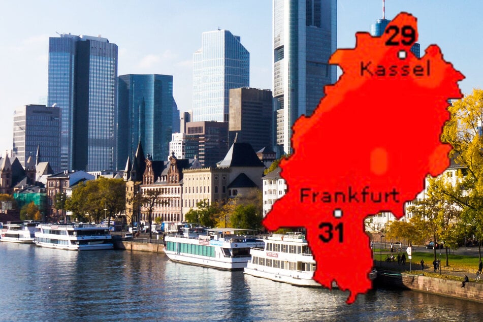 Der Samstag in Frankfurt und Hessen wird heiter bis sonnig, aber auch teils heiß: Wetteronline.de (Grafik) sagt bis zu 31 Grad voraus, der Deutsche Wetterdienst (DWD) bis zu 33 Grad.