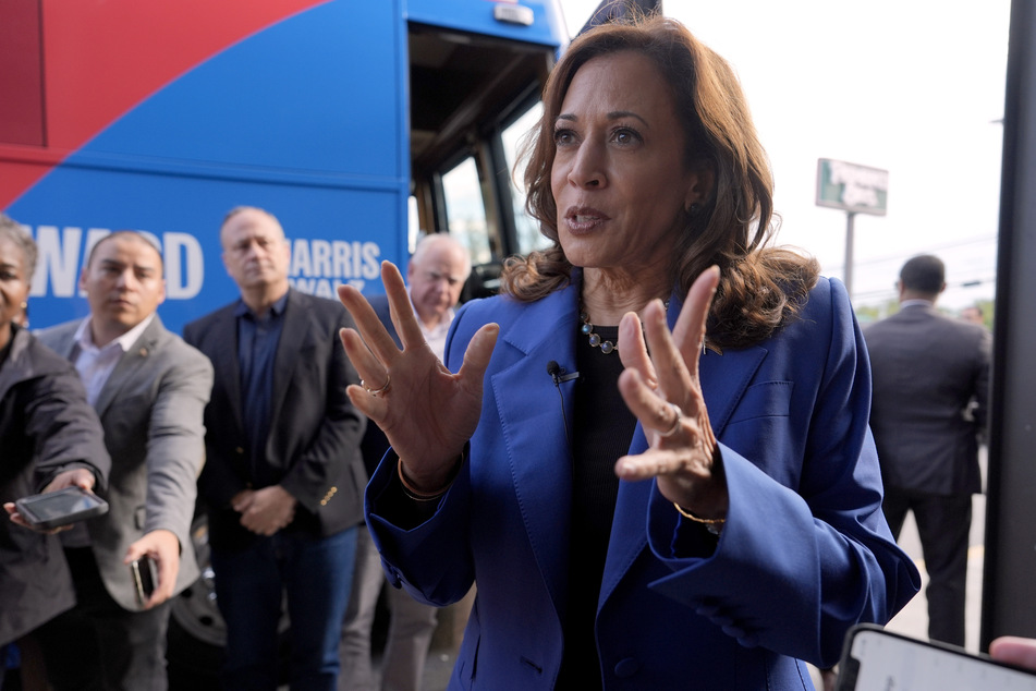 US-Vizepräsidentin Kamala Harris forderte bei einem Wahlkampfauftritt eine Waffenruhe in Gaza.