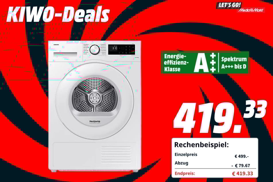 Samsung-Trockner für 419,33 Euro.