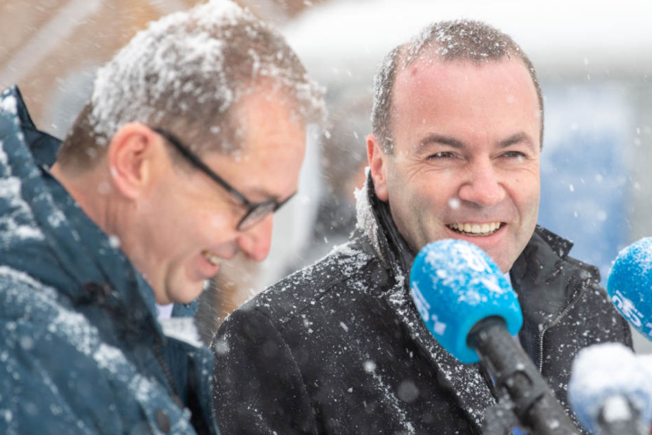 Manfred Weber (r.) übte in Seeon deutliche Kritik an Plänen der AfD zu einem EU-Austritt.