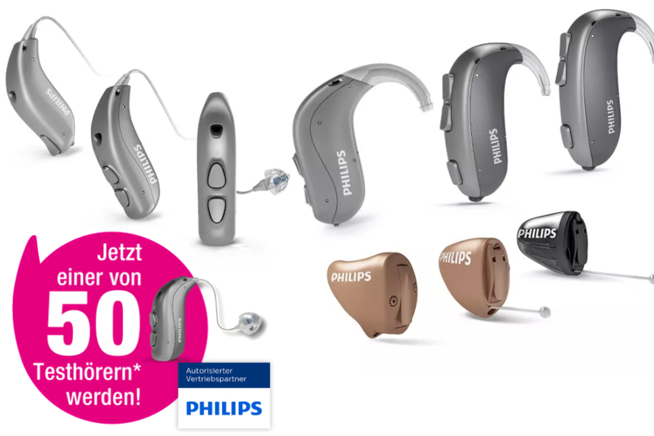 Die Philips HearLink Hörgeräte gibt es in vielen verschiedenen Formen und Farben.