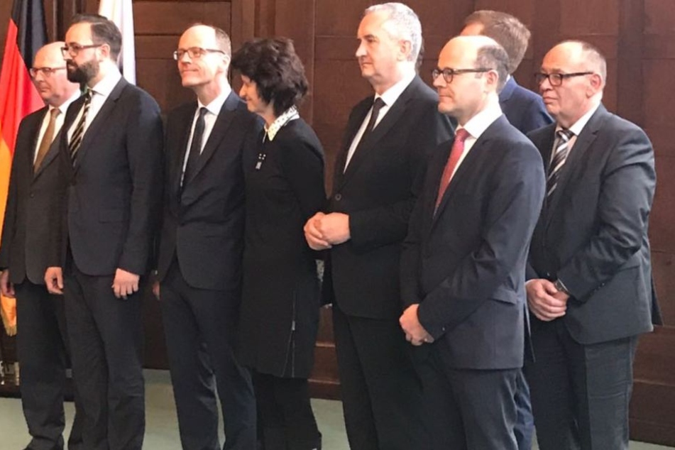 Michael Kretschmer und sein neues Kabinett.