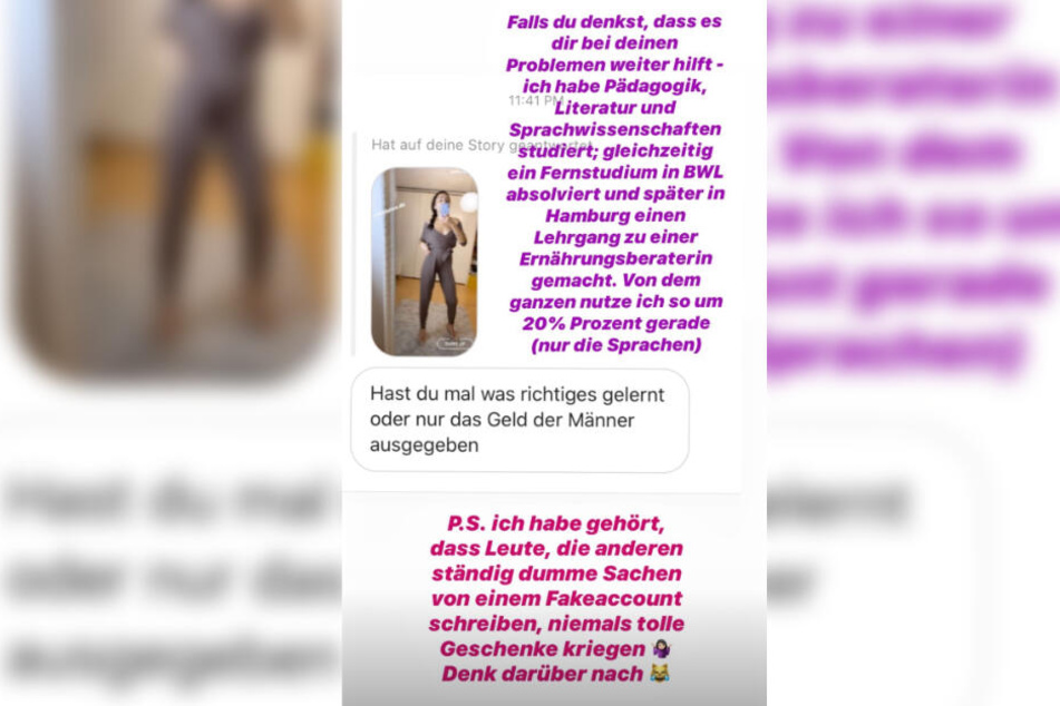 Das Bild zeigt den Screenshot einer Instagram-Story von Anastasiya Avilova.