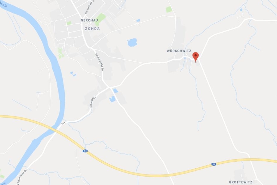 Der Unglücksort liegt in Würschwitz, nordöstlich von Grimma.