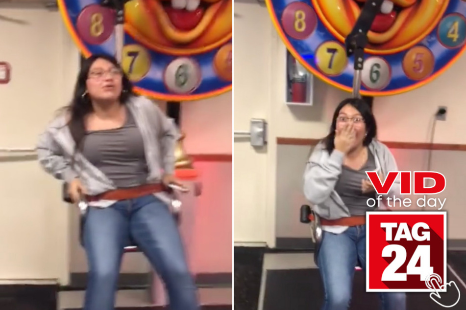 Today's Viral Video of the Day captures the moment a girl unintentionally breaks a ride at Chuck E. Cheese!