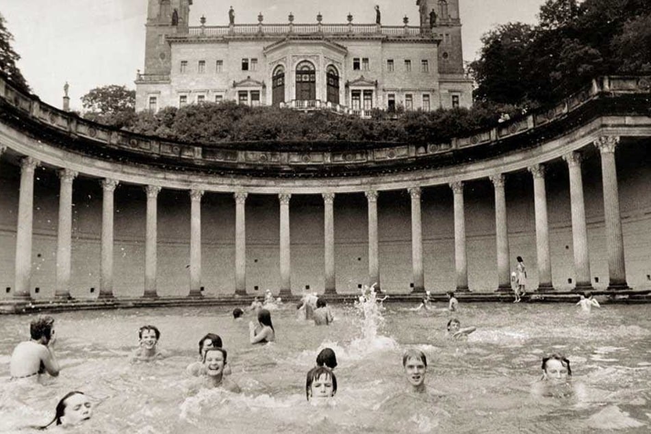In den 80-er Jahren planschte Dresdens Jugend im Römischen Bad. 