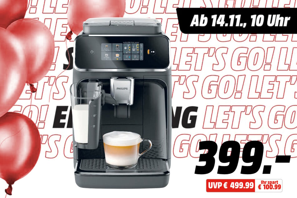 Philips-Kaffeevollautomat für 399 statt 499,99 Euro.