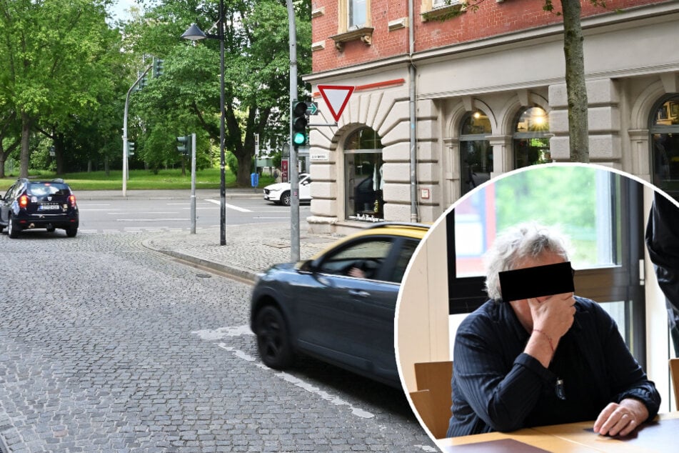 2,31 Promille! Chemnitzer Künstler rammt Laterne an der Markthalle