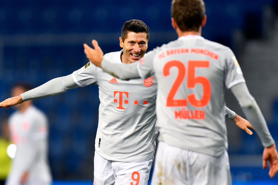 Waren schlichtweg zu gut für Arminia Bielefeld: Robert Lewandowski (l.) und Thomas Müller.