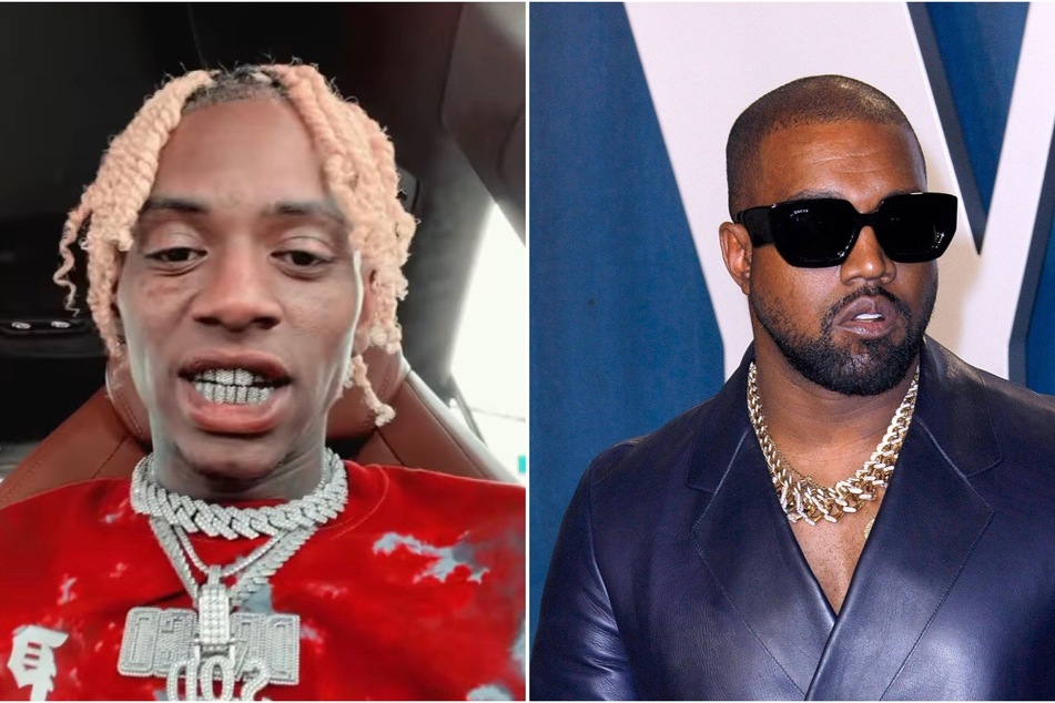 Soulja Boy (l) publicly slammed Kanye West (r) over the weekend for removing his verse from a track on the album DONDA.