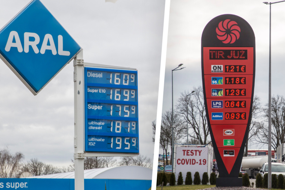 Sprit in Polen fast 60 Cent billiger: Viele Sachsen fahren zum Tanken über die Grenze!