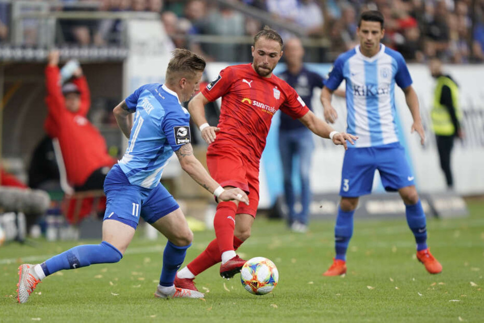 Fabio Viteritti (M.) zog gegen Meppen im FSV-Mittelfeld die Fäden.