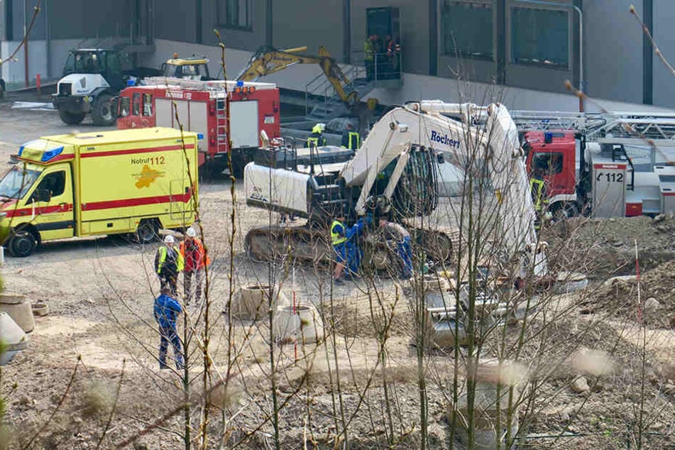 Der Unfall passierte auf einer Baustelle in Schwarzenberg.