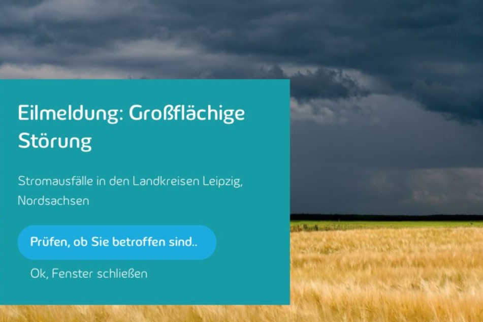 Mitnetz Strom weißt auf seiner Internetseite bereits auf den Ausfall hin.