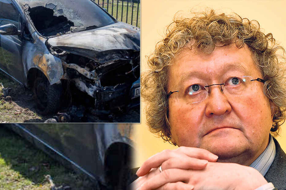 Am 28. März fackelten Unbekannte das Auto von Politikwissenschaftler Werner
Patzelt (63) ab.