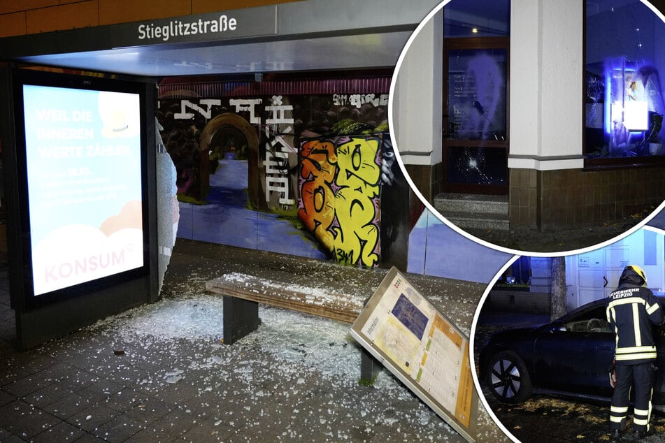 Leipzig: Brände, Graffiti, eingeschlagene Scheiben: Circa 15 Randalierer ziehen nachts durch Leipzig