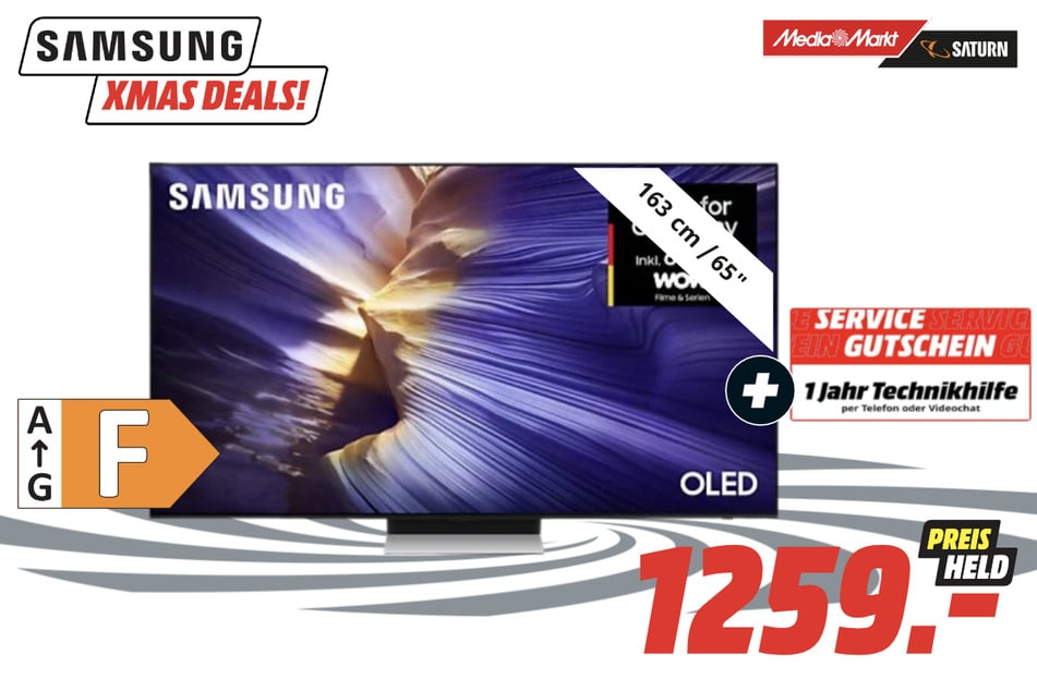 65-Zoll Samsung-Fernseher für 1.259 Euro.