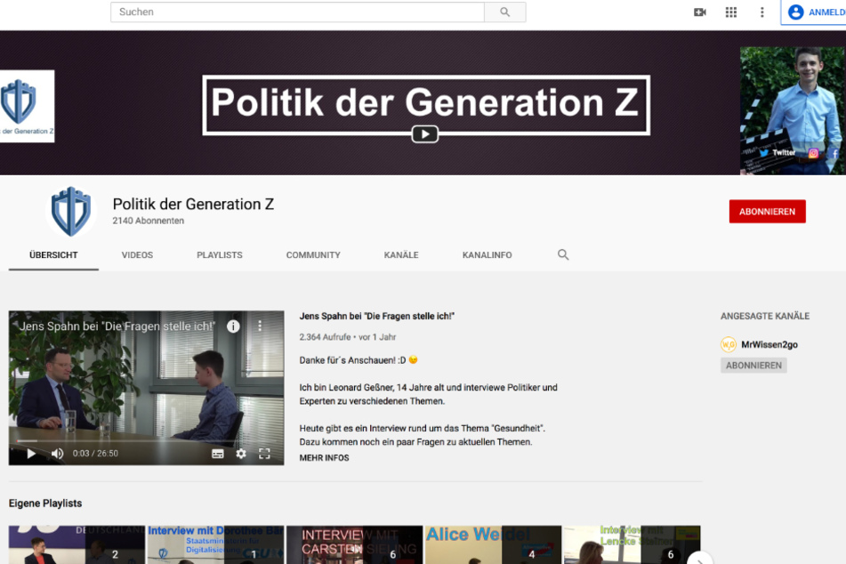 Auf seinem YouTube-Kanal hat der 15-Jährige mehr als 30 Videos hochgeladen.