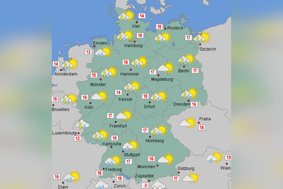 Auch am Sonntag bleibt das Wetter in Deutschland wechselhaft.
