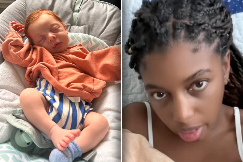 El pequeño Kayden sorprendió a su madre Patricia Bev (33) a primera vista.