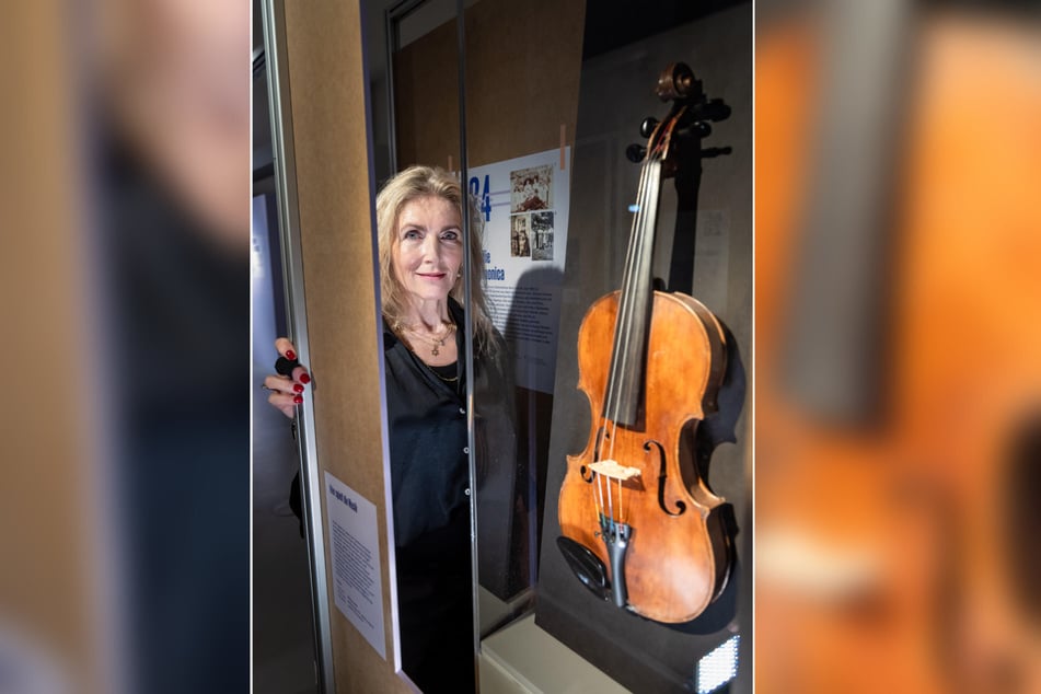 Viele Familien haben Exponate für die Ausstellung "Threads" zur Verfügung gestellt. Darunter diese Geige von der in KZ Stutthof ermordeten Erna Solomonica - eine Leihgabe von der Enkelin Jessica Durlacher (65).