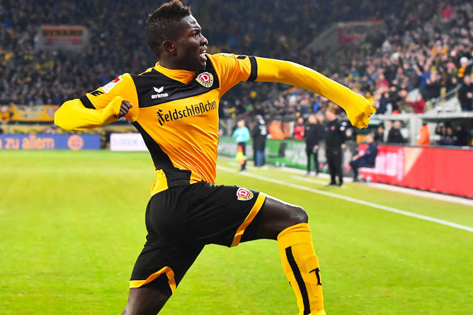 Wer darf morgen wieder jubeln? Dynamos wertvollster (2 Mio. Euro Marktwert) Angreifer Moussa Koné oder...