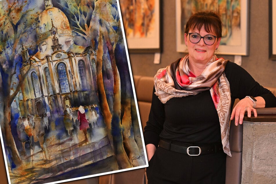 Dresden: Kunst zieht um die Ecke: Aquarell-Malerin bringt Farbe ins "Kempi"