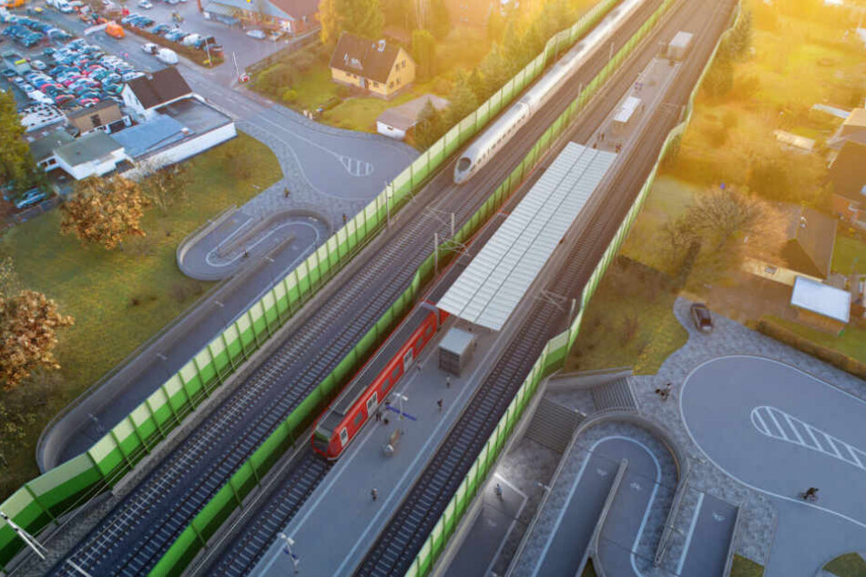 Auch Am Pulverhof soll eine neue Station gebaut werden. (Visualisierung)