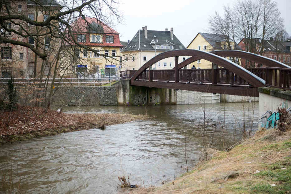 Am Unterlauf der Würschnitz kann es am Donnerstag zu einem höheren Wasserstand als normal kommen.