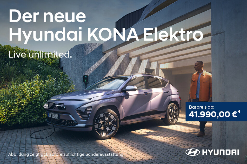 Der neue Hyundai KONA Elektro schon ab 41.990 Euro⁴ Barpreis.