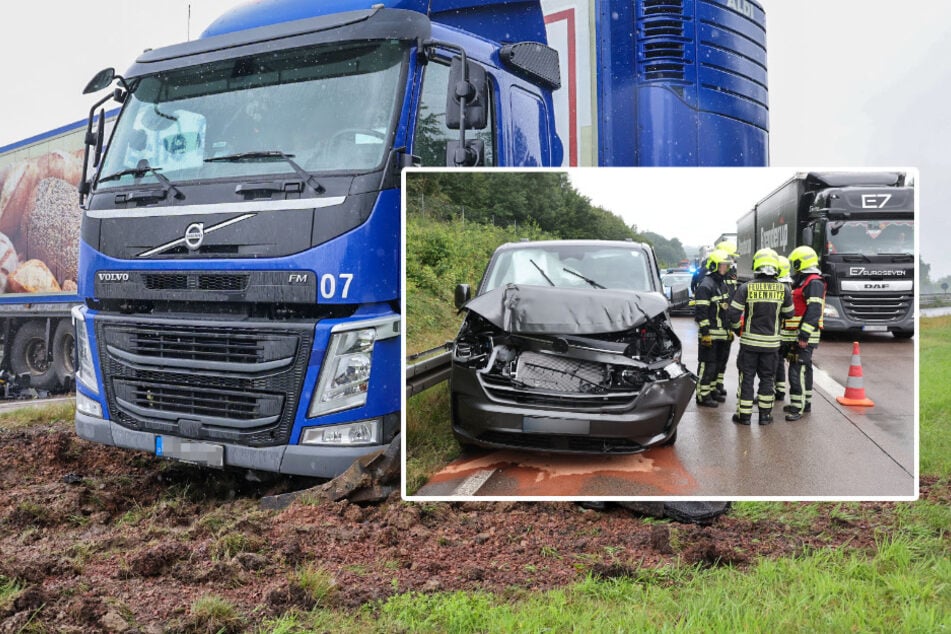 Unfall A4: Lkw und Mercedes krachen zusammen: Stau und Folgeunfall auf A4