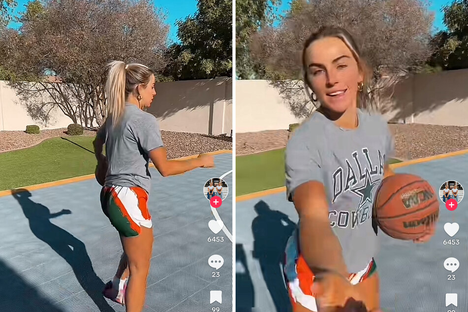 Haley Cavinder showed off her impressive basketball skills in a viral new TikTok.