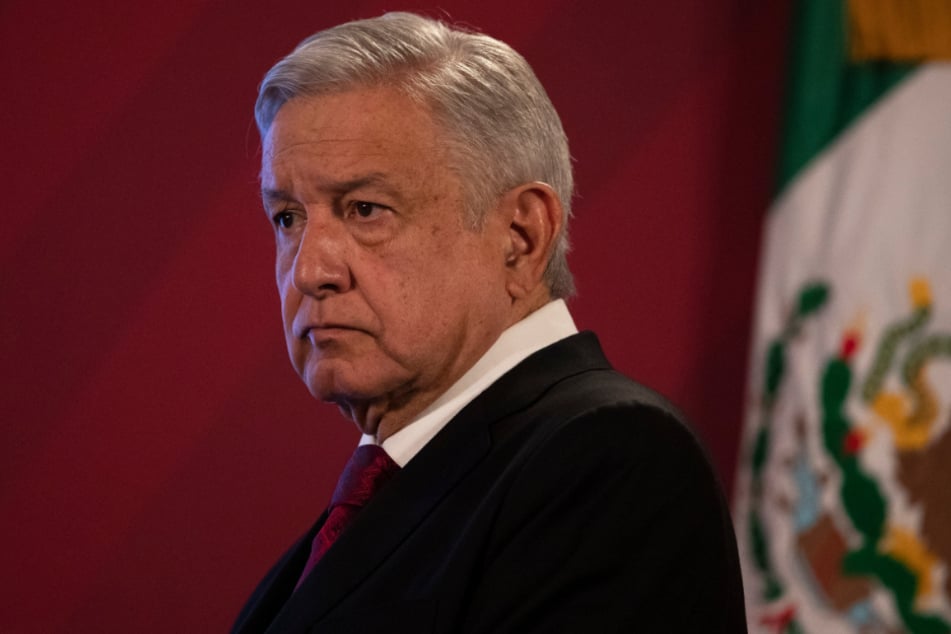 Andres Manuel Lopez Obrador nimmt an einer Pressekonferenz teil. Mexiko ist inzwischen das Land mit den viertmeisten registrierten Todesfällen im Zusammenhang mit der Lungenkrankheit Covid-19.