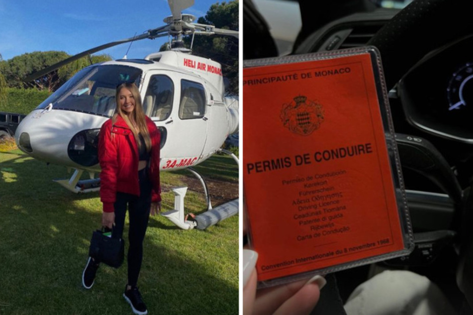 Die 19-jährige Blondine hat ihre Führerscheinprüfung bestanden und ist nun nicht mehr unbedingt auf den Helikopter angewiesen.