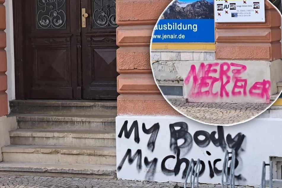 "Merz leck Eier": CDU-Büro in Jena mit Parole gegen Bundeskanzler beschmiert