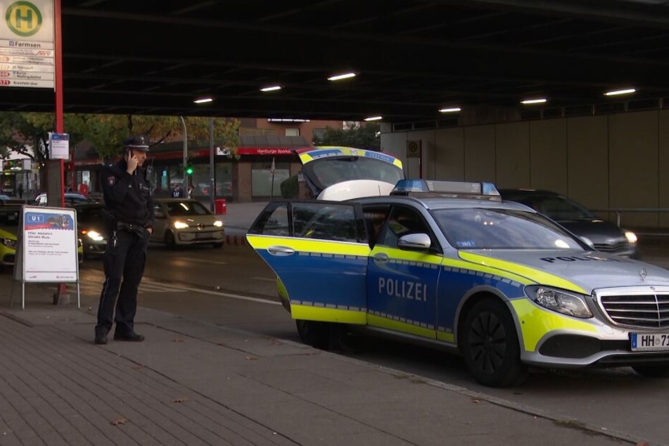 Die Polizei war mit mehreren Streifenwagen vor Ort.