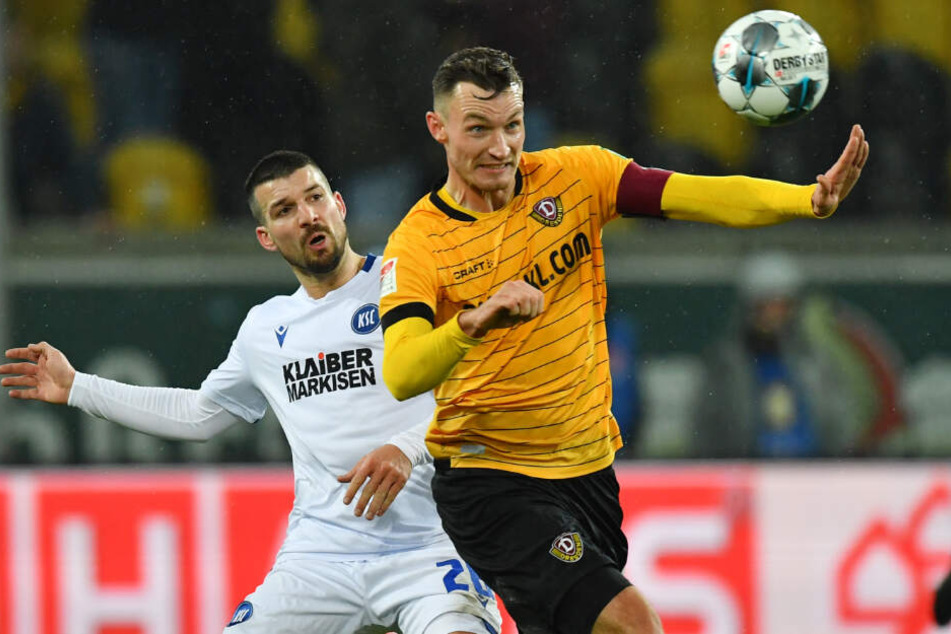 An Florian Ballas kam am Mittwoch auch KSC-Neuzugang Jerome Gondorf nicht vorbei.