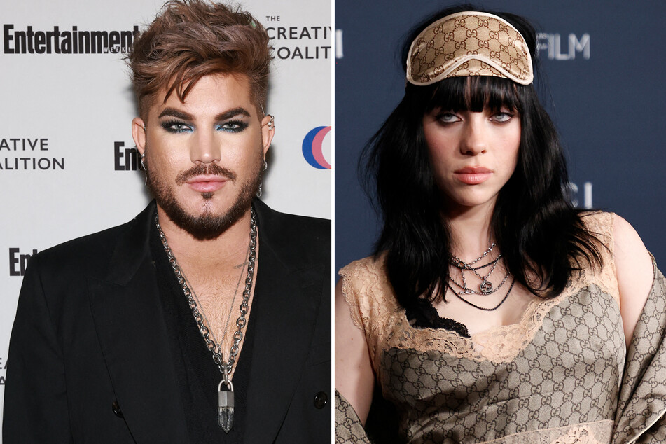 Adam Lambert (l) has covered Billie Eilish's Getting Older for his upcoming album, High Drama.
