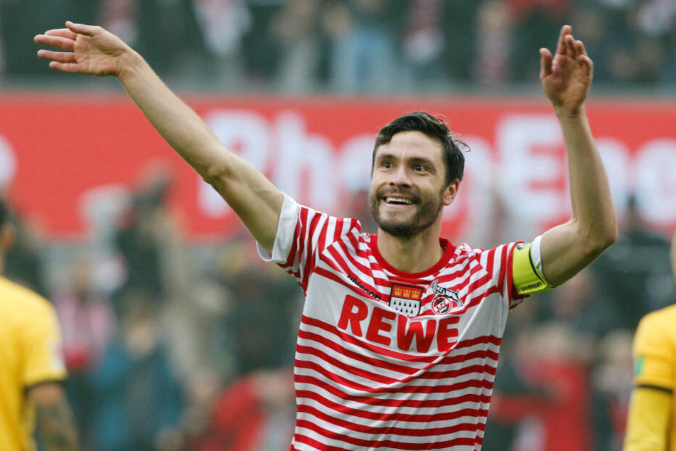 Beim 8:1-Sieg im Hinspiel gegen Dresden traf FC-Kapitn Jonas Hector (28) zweimal.