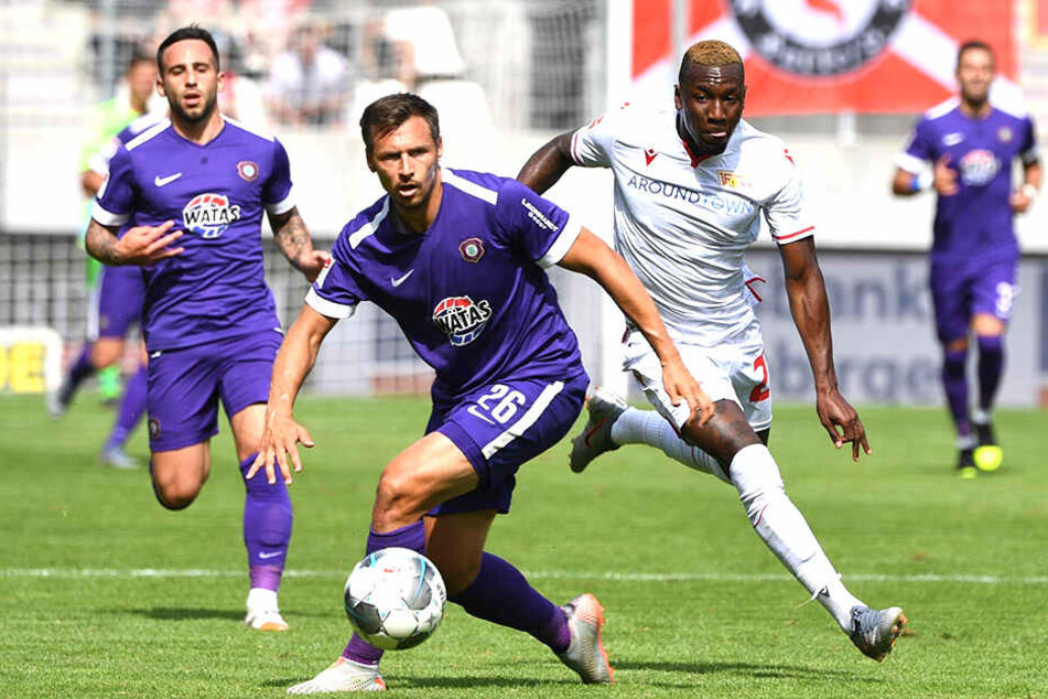 Ex-Dynamo Sören Gonther (Nummer 26) lieferte auch gegen Union eine ansprechende Leistung ab.