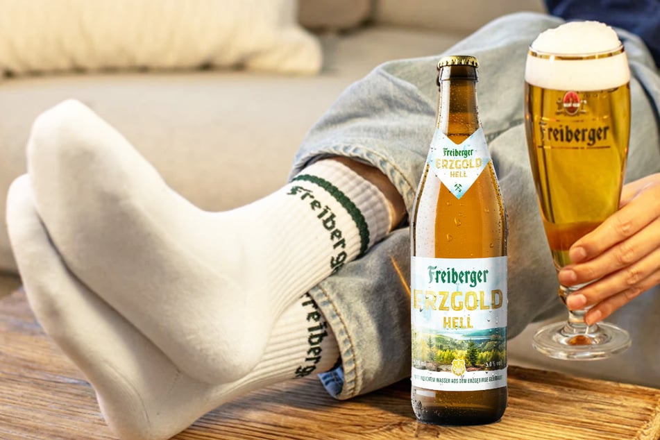Hier gibt's 15 Kästen vom neuen Freiberger Erzgold Hell zu gewinnen