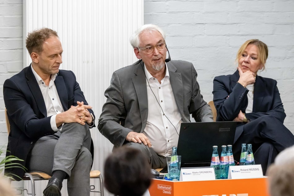 Stellten sich den Fragen (v.l.): Marko Grünberg und Roland Müssig von der Beratungsagentur Drees &amp; Sommer sowie Kulturbürgermeisterin Dagmar Ruscheinsky (66, parteilos).