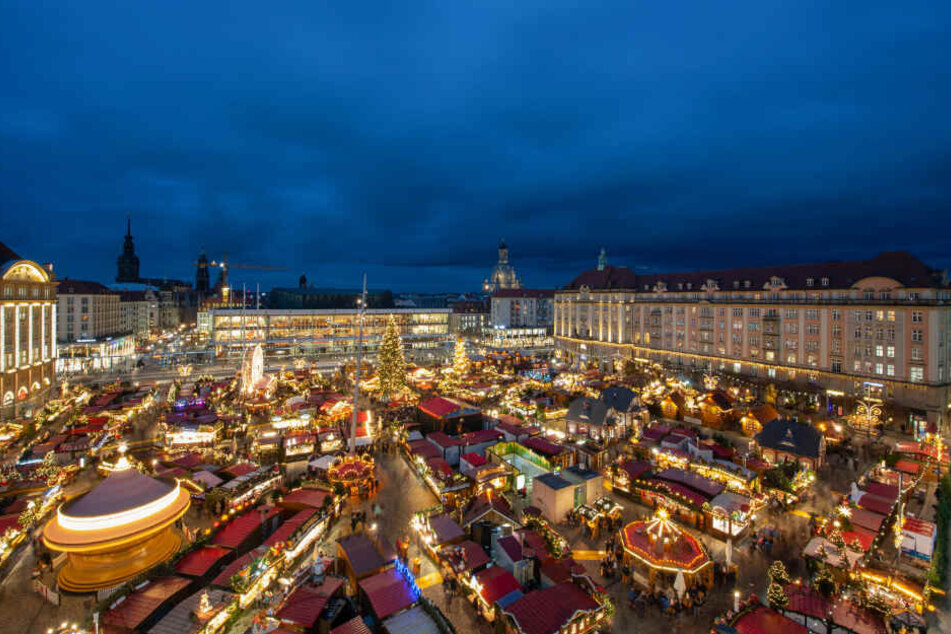 Der Dresdner Striezelmarkt.