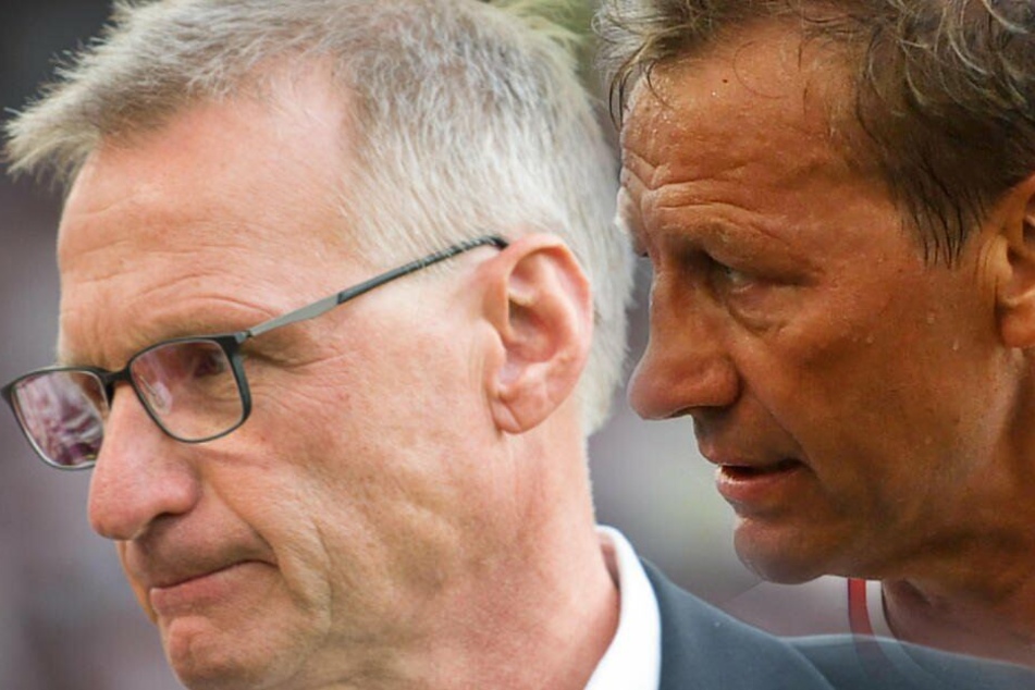Haben schon länger kein gutes Verhältnis zueinander: Michael Reschke (l.) und VfB-Legende Guido Buchwald. (Fotomontage)