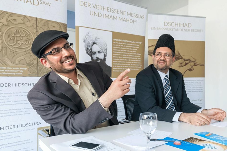 Dr. Rashid Nawaz und Dr. Dawood Majoka von der Ahmadiyya Muslim Jamaat Gemeinde in Chemnitz.