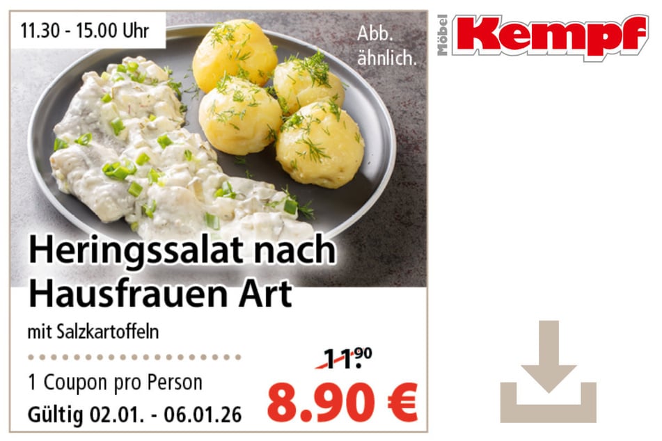 Hier klicken und den Coupon herunterladen.