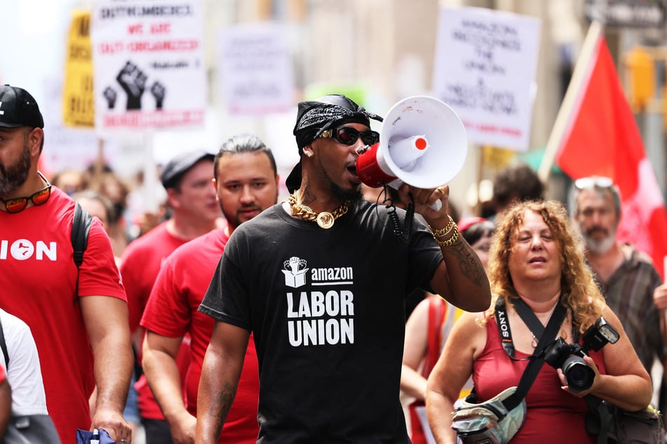 Chris Smalls, president of the Amazon Labor Union, also joined the panel and discussed his "David and Goliath" experience of fighting Amazon.