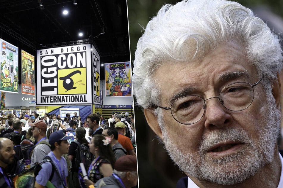 George Lucas (r.) is set to make his first-ever appearance at Comic-Con in San Diego, California.