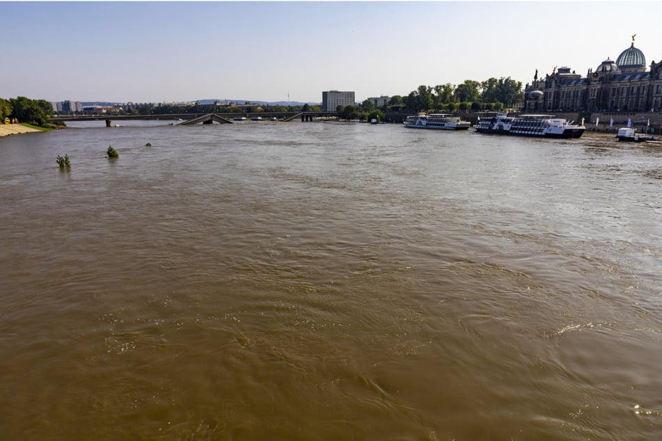 In Dresden sink der Pegel langsam, aber sicher.