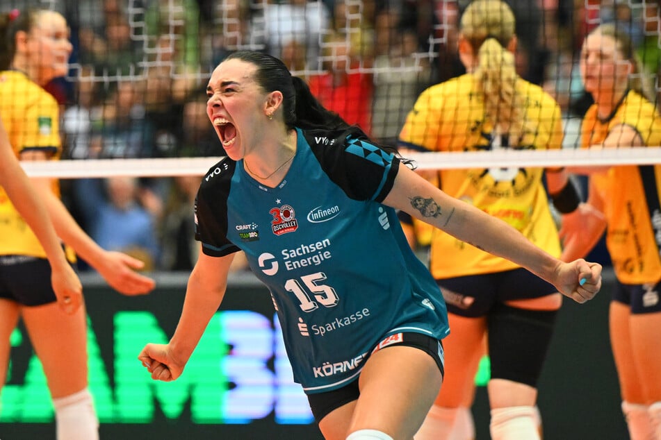 Genau so intensiv wie ihr Spiel: Maia Dvoraceks Jubel nach ihrem Ass zur 1:0-Satzführung.